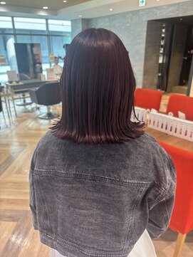 ファースト 仙台店(first) 黒髪 ボブルフ ネビージュ 小顔 ワンレン 髪質改善 前髪