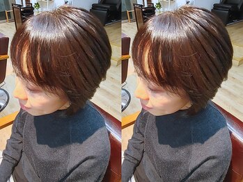 レーベ(Lowe)の写真/【マンツーマンでじっくりカウンセリング】透明感抜群で若見えする白髪染めで暗い白髪染めを卒業〔東白楽〕