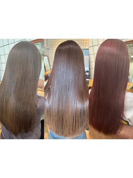 髪の状態に合わせて選べる、種類豊富なトリートメントをご用意。あなたにぴったりのケアで理想の髪質に。