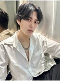 韓国メンズ ニュアンスパーマ センターパート 毛流れ縮毛矯正