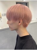 池袋メンズブリーチピンクベージュミルクティーベージュマッシュ