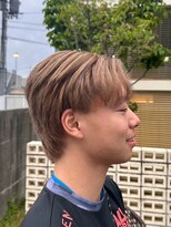 エクファ ヘア リゾート 大津 瀬田店(ex-fa hair resort)&nbsp;ミルクティーブロンド/ダークブルー/デジタルパーマ/大津/瀬田
