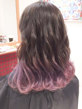 デイズ(days) ピンクグレージュグラデーションカラー!ロング 3Dカラーモード