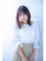 ヘアーアートシフォン 池袋西口店(Hair art chiffon)&nbsp;似合わせカットで個性的斜めバングで大人かわいいナチュラルボブ