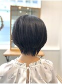 【志治幸佳】頭の形がきれいに見えるひし形ショート+小顔カット