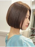 大人可愛い20代30代40代前下がりショートボブ【GRAFF銀座】