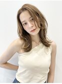 韓国風ヘア20代30代40代 くびれミディ &nbsp;マロンベージュM814