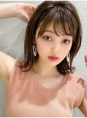 ショコラアッシュ/こなれミディ/美髪/愛されくびれヘア/新宿