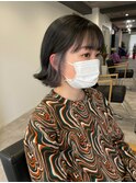 20代インナーカラーケアブリーチイヤリングカラーハイライト