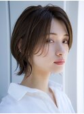 前髪なし外はねウルフボブ20代30代40代【AIN.表参道】川原大地