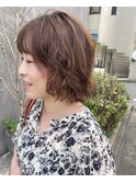 レイヤーロングボブ デジタルパーマ