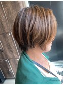 大人丸みショート/ライトブラウン