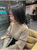 10代 20代 ボブ グレージュ 透明感カラー