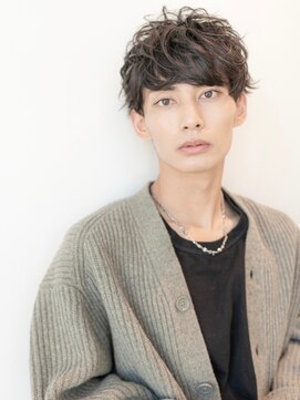 ハバナ 立川(HAVANA) 韓国マッシュダークアッシュニュアンスパーマメンズカット黒髪