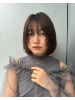 ラグゼ(Luxe)&nbsp;丸型/卵型/四角/ベース/レイヤーボブ/オリーブベージュ/韓国