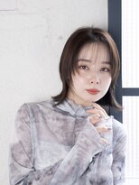 ヘアーメイクパウダー 天王寺寺田町店(Hair make powder)&nbsp;大人可愛い20代30代40代小顔ウルフレイヤーボブグレージュ