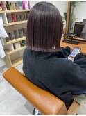 切りっぱボブ×ピンクパープルカラー★