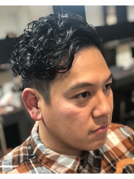 マスカリ(muscali) 【原田】メンズパーマ　ビジネスマン　七三分けパーマ