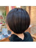 襟足スッキリ大人キレイな丸みショートボブ 20代30代40代