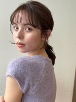 チェリーブラウン 顔まわりカット デジタルパーマ イメチェン