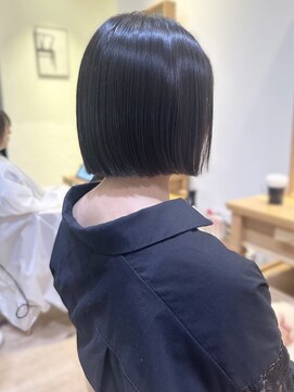 セイドット リー(Say. Ree) Say.ショートボブブルーカラー縮毛矯正ミニボブ黒髪表参道青山
