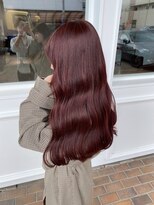 オズ 郡山駅前店(OZ)&nbsp;ミニウルフチェリーブラウンホワイトグレージュフェザーパーマ