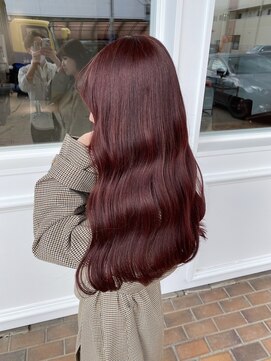 オズ 郡山駅前店(OZ) ミニウルフチェリーブラウンホワイトグレージュフェザーパーマ