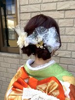 びゃんびゃん 江端店&nbsp;成人式/成人式ヘア/ヘアセット/アレンジ/暗めカラー