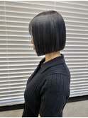 切りっぱなしボブ×シルバーアッシュ