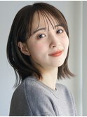 似合わせカット　外はねロブ　ナチュラル　