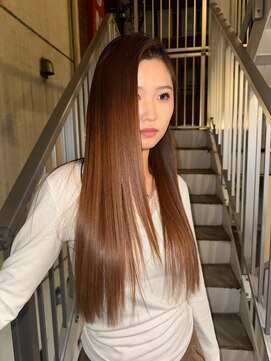 バンクスヘアー(BANK'S HAIR) 髪質改善ケラチントリートメント×ブラウン×ロングレイヤー