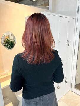 レイヤー×ピンクブラウン