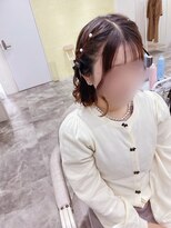クラン 梅田店(clan)&nbsp;サイド編み込み/梅田ヘアセット