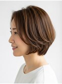 川越/ショート/ボブ/ハイライト/白髪ぼかし/白髪染め