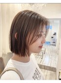 ボブ パツッとボブ 顔まわりカット 20代