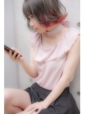 シースルーぱっつんが可愛い可*アッシュグレー×インナーユニ