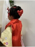 七五三日本髪着物ヘア【七五三　ヘアセット/立川/立川南/袴】