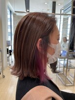 ウィル 都島店(WiLL)&nbsp;20代30代40代大人可愛いチェリーピンクインナー×外ハネボブ