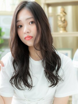 カバーヘア ブリス 戸田公園西口店(COVER HAIR bliss) 黒髪アッシュくせ毛風カールラフロングa戸田公園20代30代40代