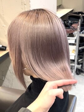 ベレーザ 渋谷(BELEZA) ba599_透明感ニュアンスカラーことりベージュハイトーンカラー