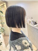 くびれヘア顔周り韓国レイヤーカット黒髪ショートミディアム/柏