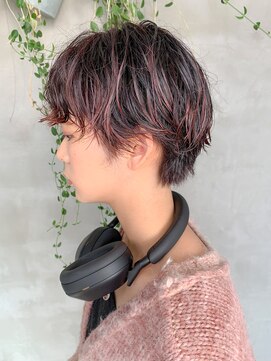 テトヘアー(teto hair) ニュアンスパーマ、パーマショート、ピンクベージュ