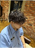 波巻きパーマ