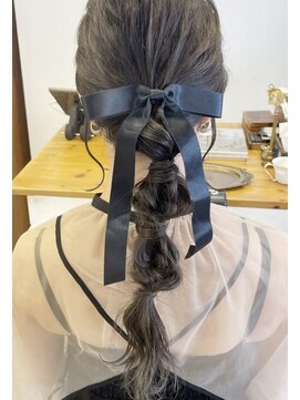 フラバー(flover) 【Miyuki】編みおろし結婚式参列用パーティーヘアセット