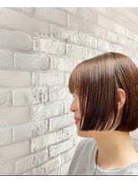 アース 上本町店(HAIR&MAKE EARTH) 20代30代40代ストレートボブリップラインラベンダーベージュ