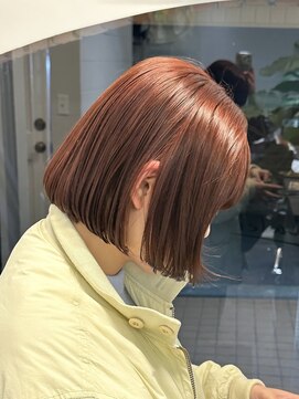 ラレイ ハラジュク(Lalei harajuku) 【白石】ブリーチなしの赤髪ボブ/チェリーレッド/暖色カラー