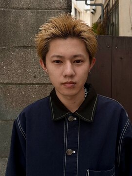 エルマーク 京都河原町(L-MARK) アップバングツーブロックダブルカラーブリーチメッシュ