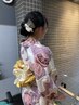 ［花火大会　浴衣着付け＋ヘアセット］￥6600