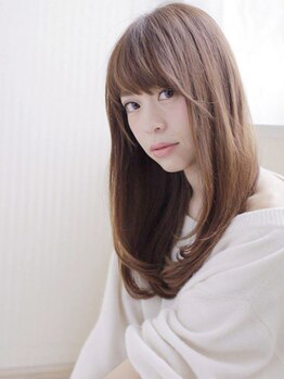 シュニコ(chounico.)の写真/《mjukストレートパーマ》でナチュラルなストレートヘアに♪毛先まで潤いたっぷりの美しいツヤ髪に…☆