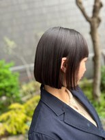 美容室ポール 西葛西店(PAUL) 切りっぱなしボブ 透明感カラー 前下りボブ ぱっつんボブ